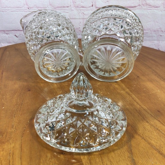 Vintage Anchor Hocking Wexford Covered Sugar and Creamer Set - Picture 9 of 9